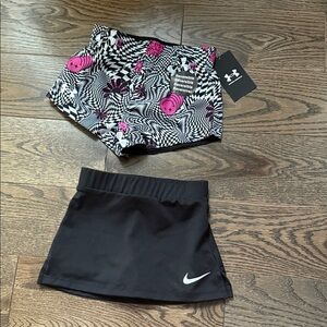 Nike Black and Pink Kids Bottoms